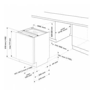 BEKO DIN26410 Volledig geïntegreerde vaatwasser