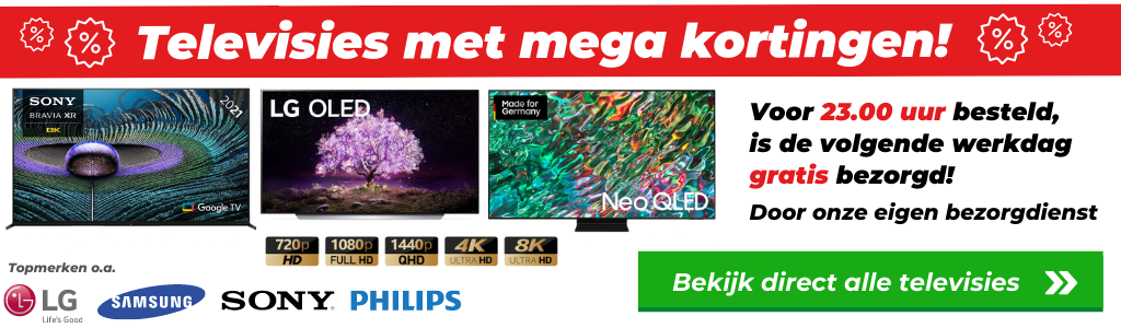 Televisies 2025 | Bespaar op TV's bij Megastore.nl